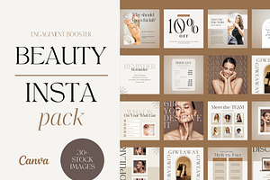 Nude Beauty Instagram Template Canva