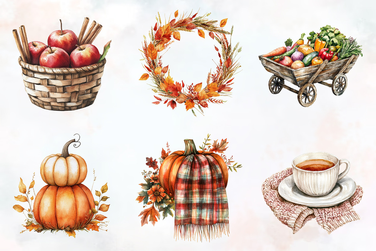 Autumn Sublimation Clipart, a Seasonal Illustration by RobertsArt (Photo 2 of 7)