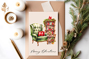 Cozy Christmas watercolour clipart, an Illustration by Hello My Print (Thumbnail 7 of 9)