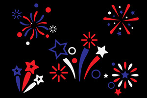 Independence Day Fireworks SVG