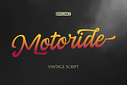 Motoride | Vintage Script, a Script Font by Epiclinez (Thumbnail 1 of 8)