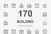 170 Buildings Hand Drawn icons, an Icon by Dinosoftlabs (Thumbnail 1 of 3)