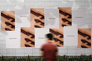 Posters Wall Mockup Scene