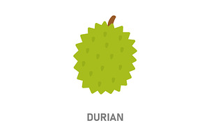 Durian, exotic fruit. Tropical fruit, a Food Illustration by GraphiShop