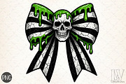 Striped Halloween Coquette Bows PNG, an Illustration by Libby Wishes (Thumbnail 1 of 6)
