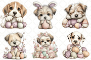 Whimsical Easter Dog Clipart PNG, an Illustration by Black Bird Studio (Thumbnail 3 of 5)