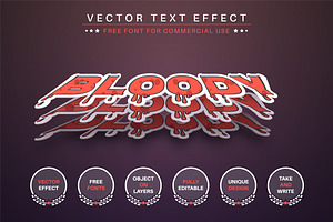 Three Blood - Editable Text Effect