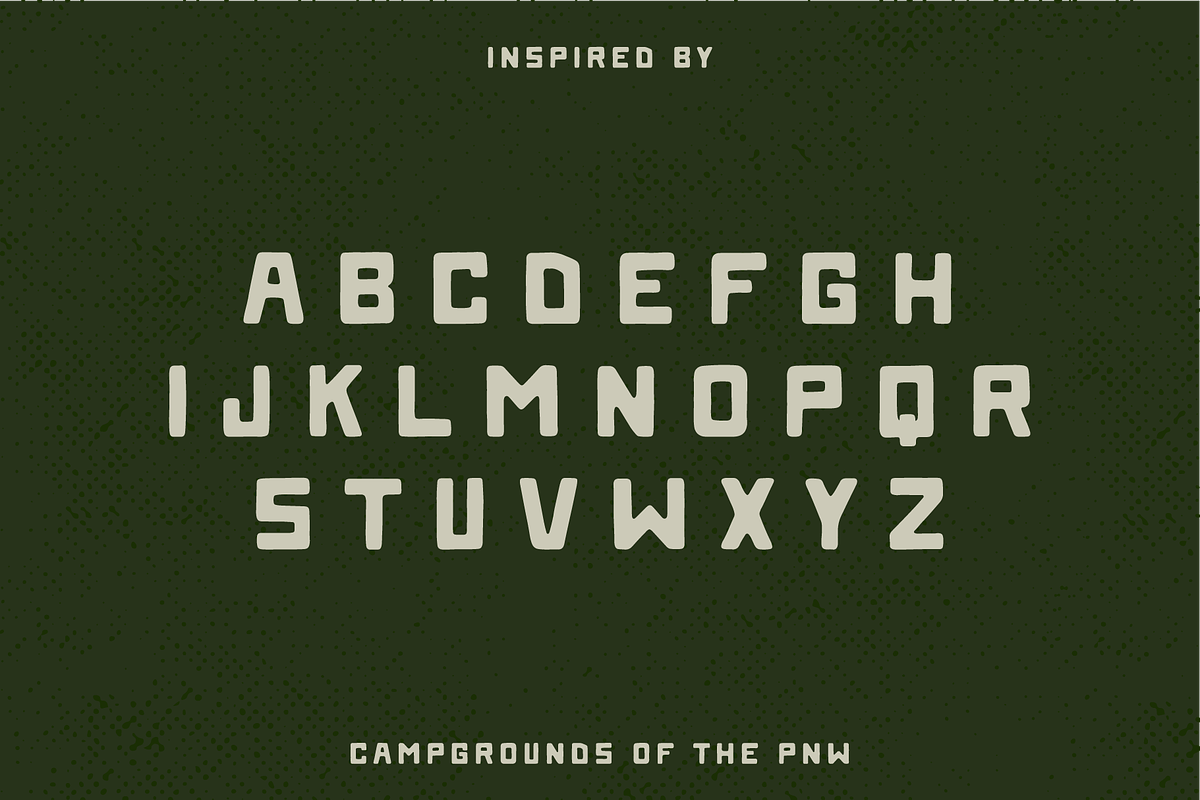 CAMPGROUNDS FONT, a Font by Studio Alexander (Photo 2 of 7)