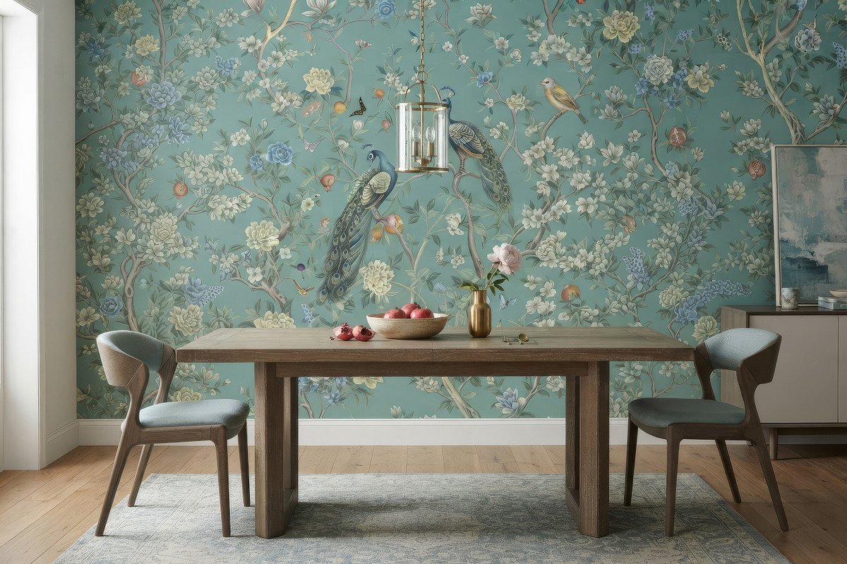 Sage Green Chinoiserie Wallpaper, a Wallpaper Graphic by by creative paper (Photo 7 of 20)