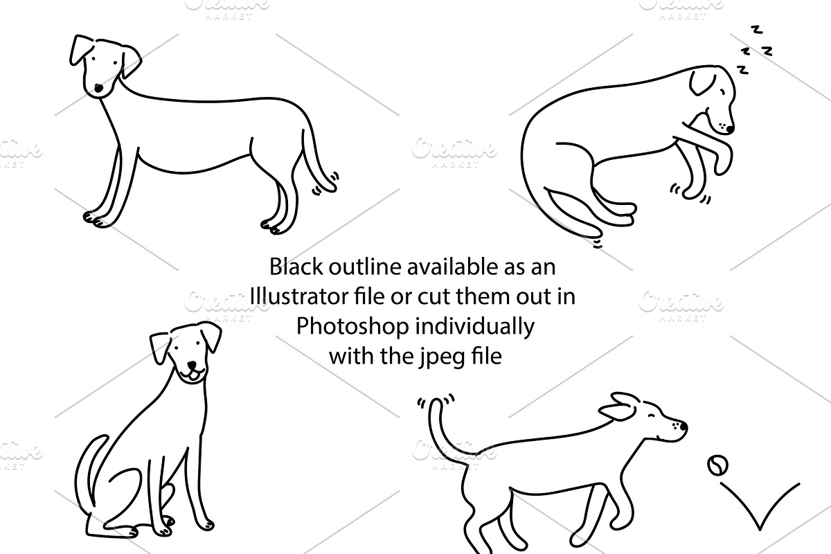 Cute Doodle Labrador Retrievers, an Illustration by Liz Pengilley Studio (Photo 2 of 4)