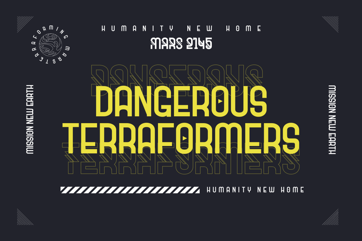 Goxac | Futuristic Font, a Sans Serif Font by twinstd (Photo 5 of 13)