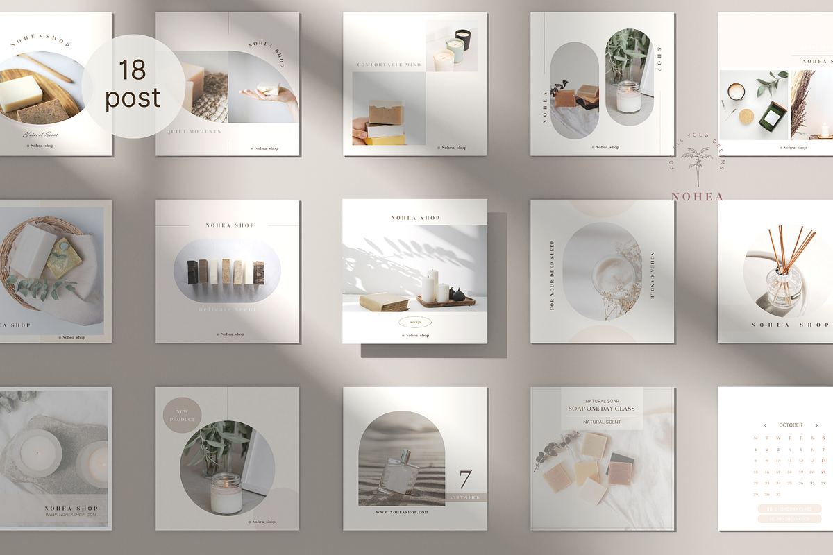 Beige Craft Shop Instagram Template, a Social Media Template by NoheaDesignShop (Photo 4 of 11)