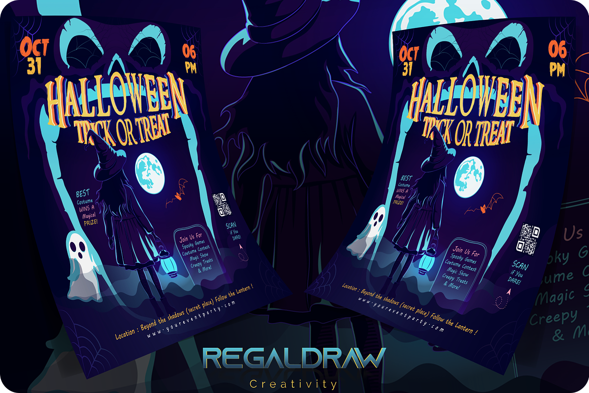 Halloween Flyer Template, a Flyer Template by regalDRAW (Photo 2 of 3)