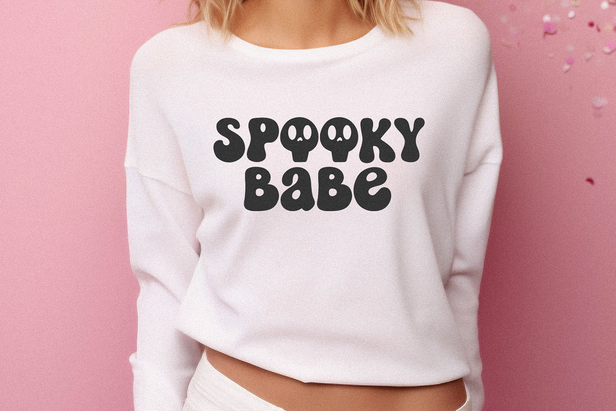 Cute&Spooky Groovy Halloween Font, a Script Font by BarcelonaShop (Photo 6 of 9)