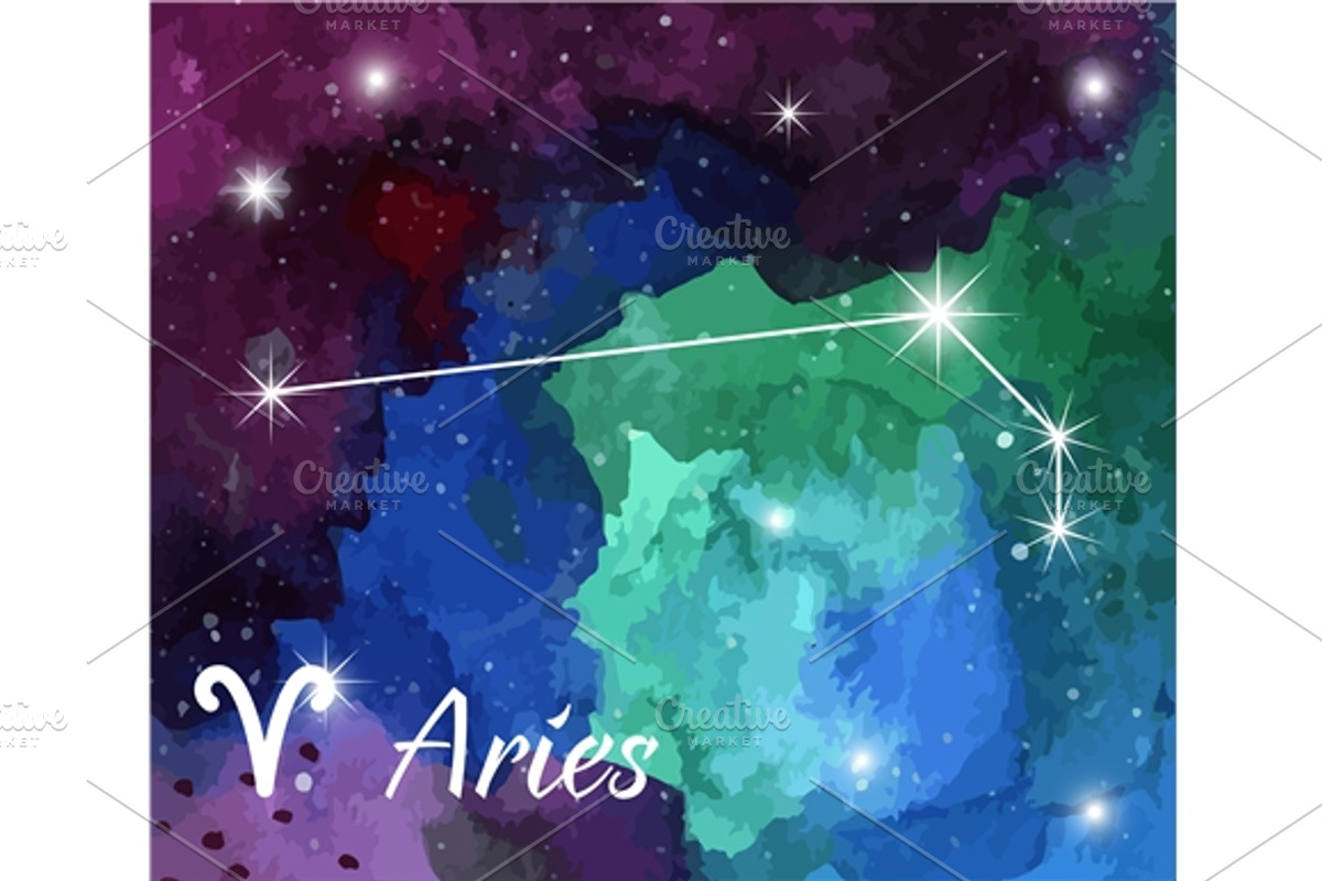 12 Zodiac signs on watercolor, a Texture Graphic by Sunshine Art Shop (Photo 2 of 13)