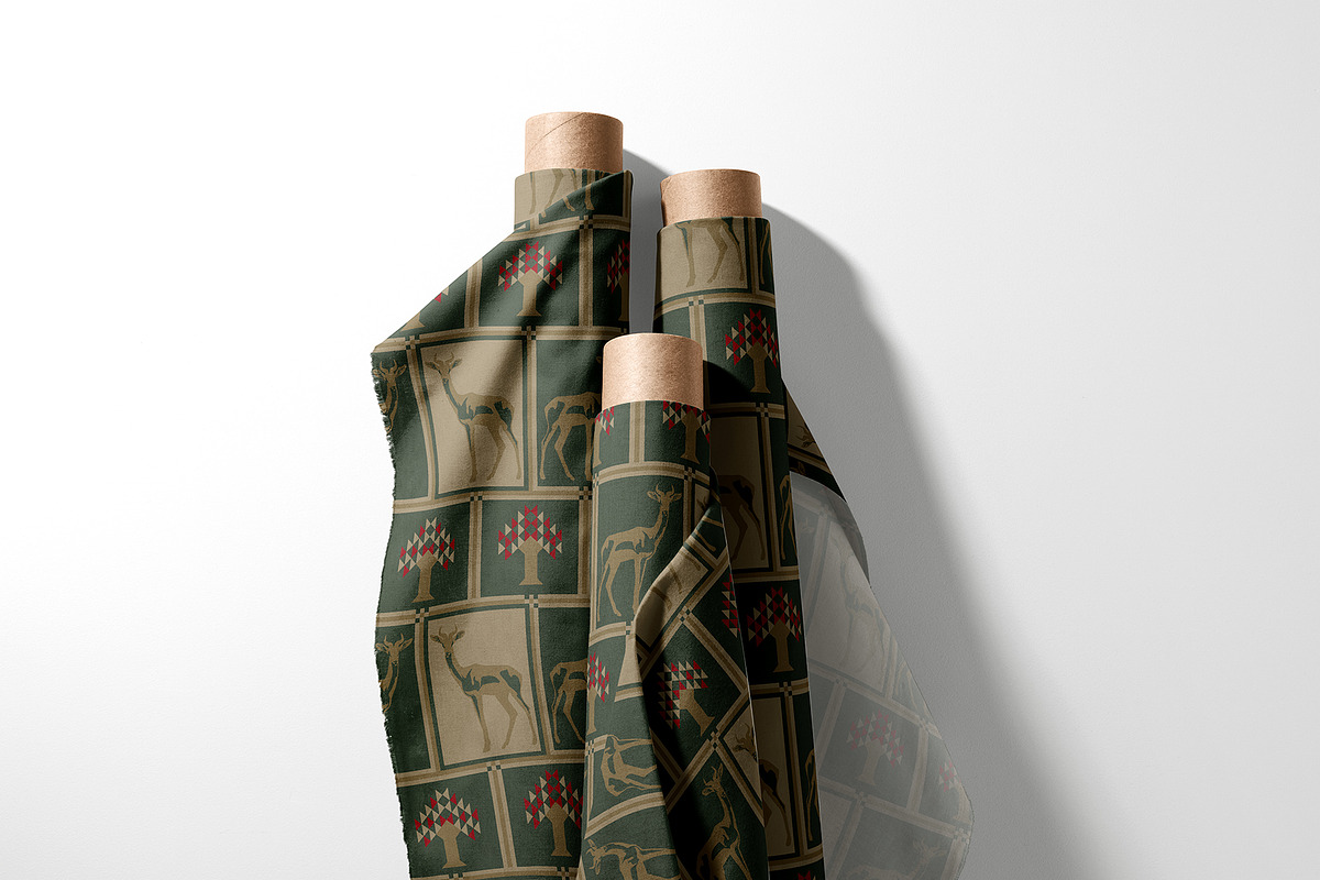Vintage Deer Geometric Pattern, a Pattern Graphic by StudioGlouna (Photo 3 of 9)