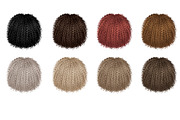 Curly hair clipart, an Illustration by Elenbushe (Thumbnail 2 of 7)