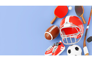 3d sports store sale banner, a Sport Illustration by Marozhkastudio