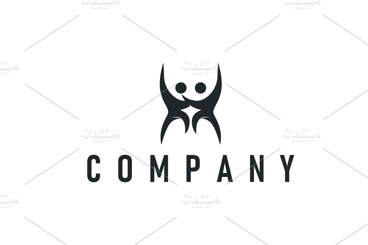 illustration of teamwork logo symbol, a Branding & Logo Template by Maylianaw28