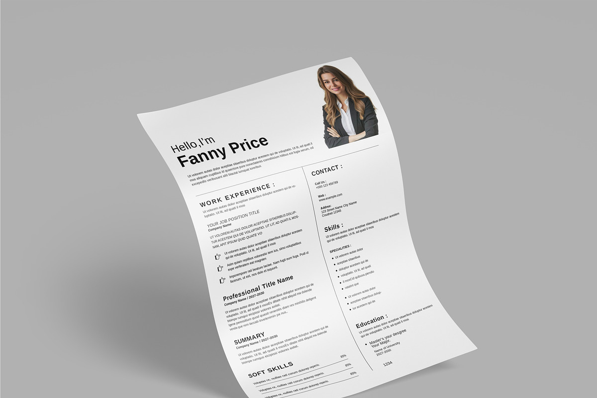 Resume Design Template, a Resume Template by Alvi-Studio (Photo 5 of 7)