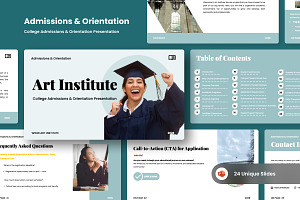 Modern College Admissions PowerPoint, a Presentation Template by twinstd