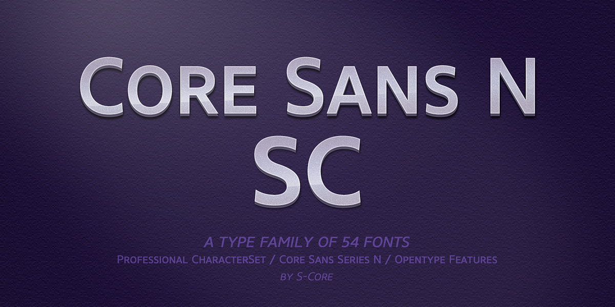 Core Sans N SC, a Sans Serif Font by S-Core (Photo 1 of 6)