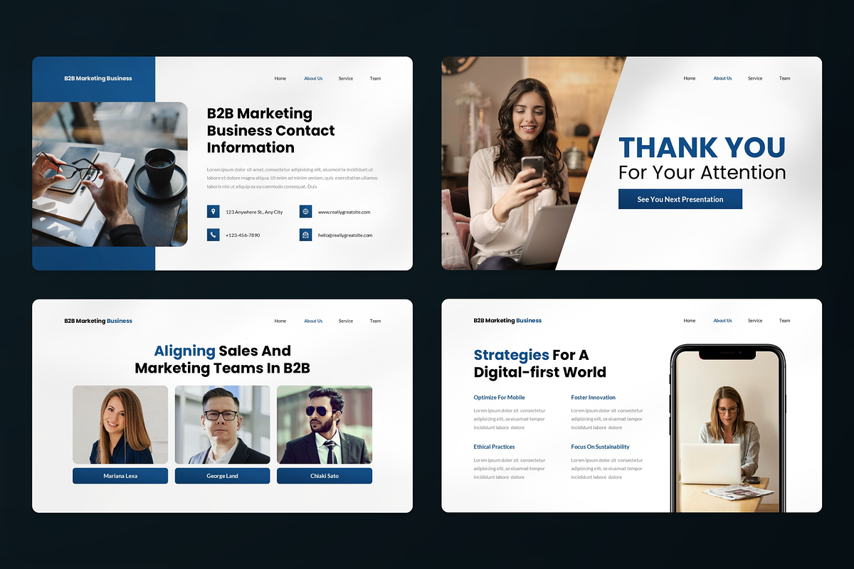 B2B Marketing Business PowerPoint, a Presentation Template by SquidPixey (Photo 4 of 7)