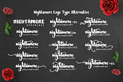 Nightamore Brush + Bonus Font, a Script Font by FHFont (Thumbnail 2 of 9)