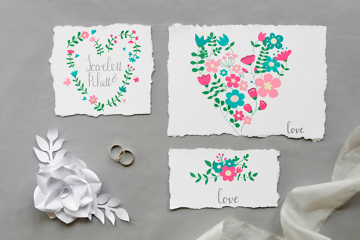Big floral set, a Decorative Illustration by BerryCaty (Photo 11 of 13)