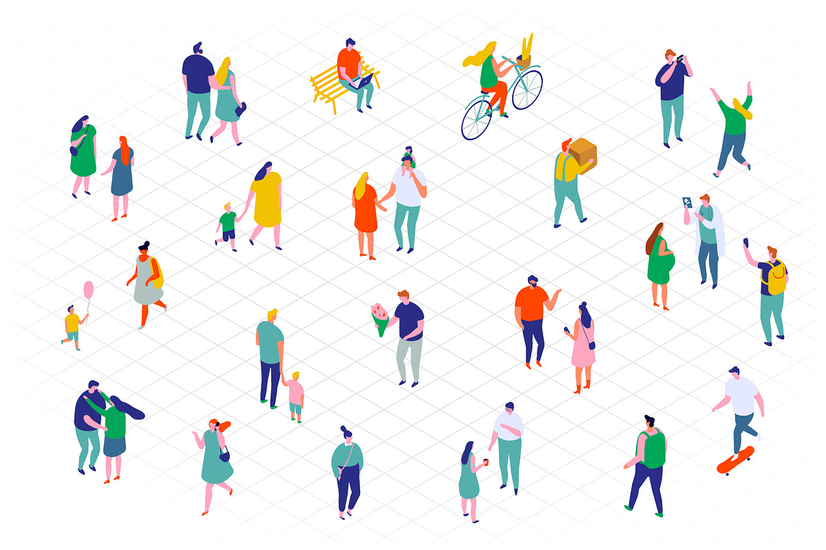 Cartoon People isometric characters, a Person Illustration by Vector_Art (Photo 5 of 10)