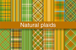 #89 Plaid Pattern in Nature Green, a Pattern Graphic by Plaid4You