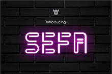 Sefa Mono Line Sans Neon font