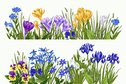 Spring flowers Color vector, a Decorative Illustration by irina.vaneeva (Thumbnail 3 of 4)