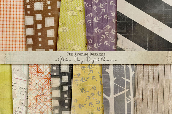 Golden Days Digital Papers