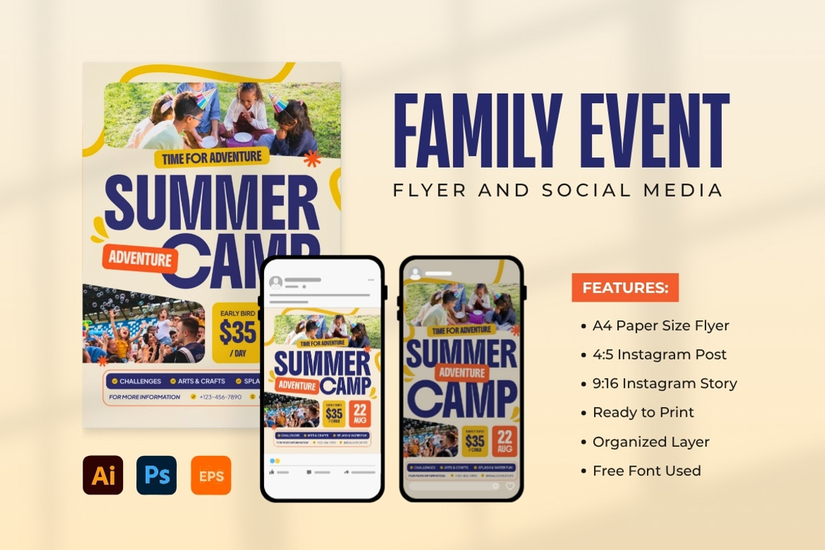 Family Event Flyer Set, a Flyer Template by Antstheme (Photo 1 of 3)