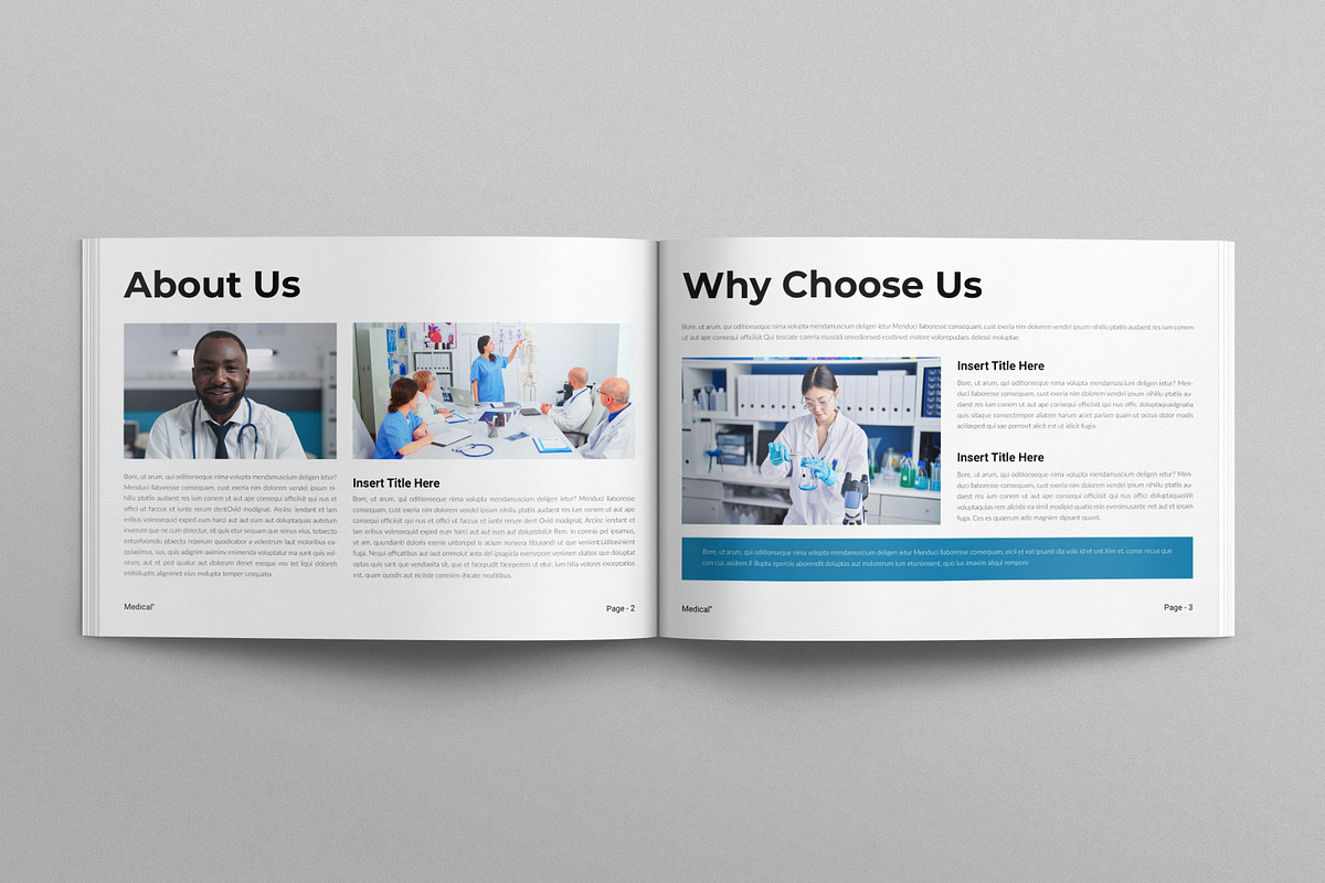 Medical Brochure Template Landscape, a Brochure Template by E-Type (Photo 2 of 7)