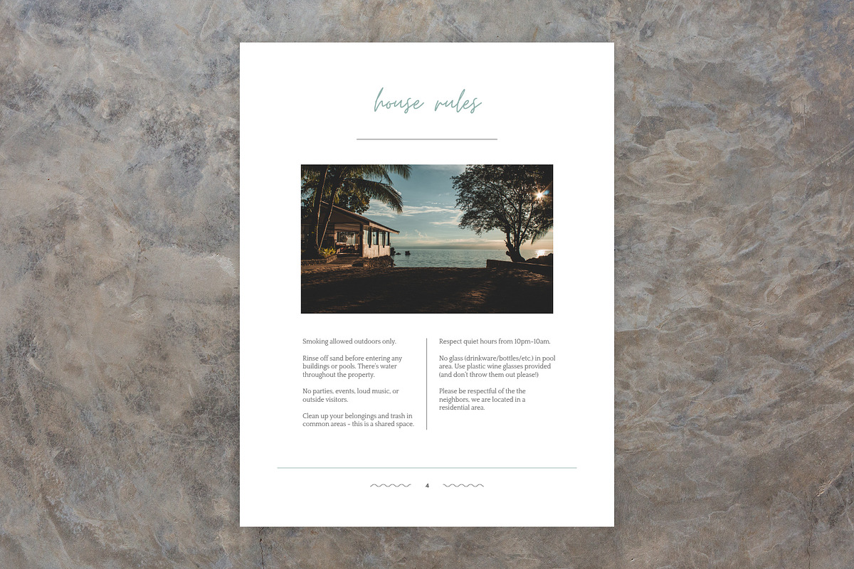 Beach House Welcome Book for Airbnb, a Templates & Theme by Kin Studio (Photo 12 of 17)