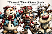 Whimsical Winter Clipart, an Illustration by Dream Creation (Thumbnail 1 of 7)