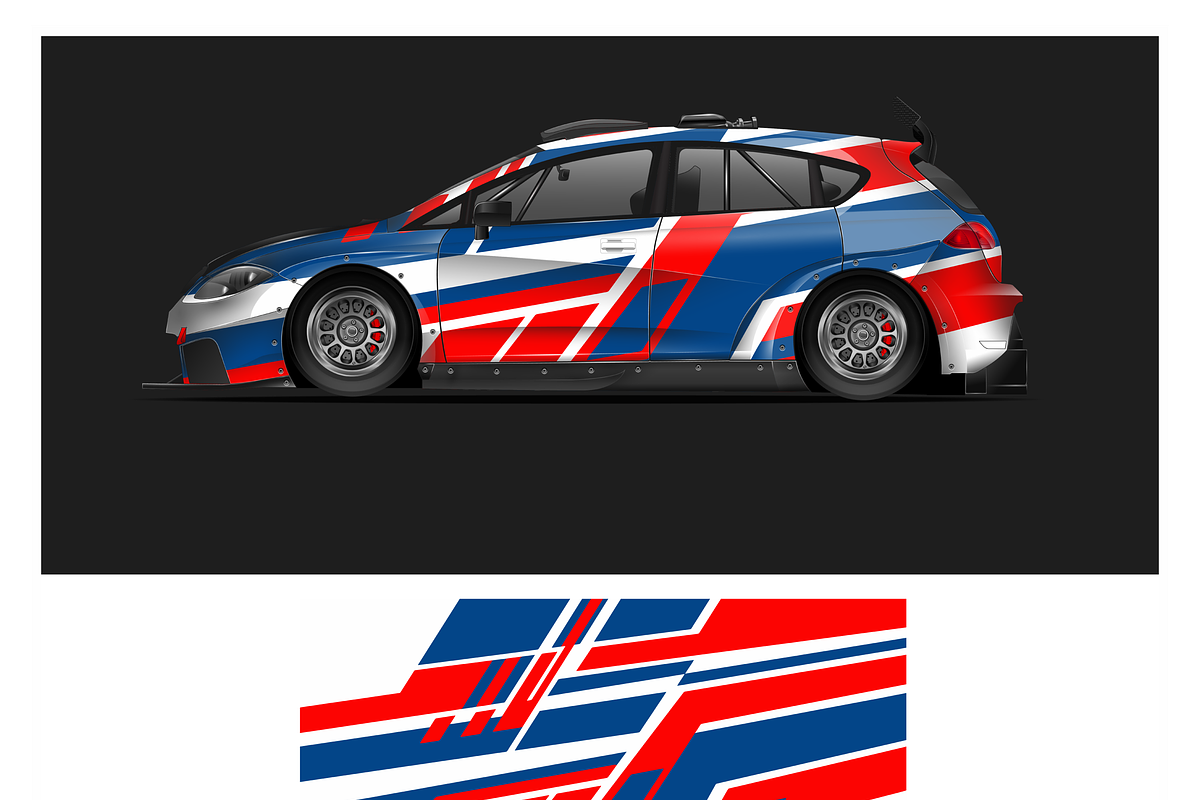 Dynamic Racing Car Graphics, a Sport Illustration by CarWrap design (Photo 4 of 4)