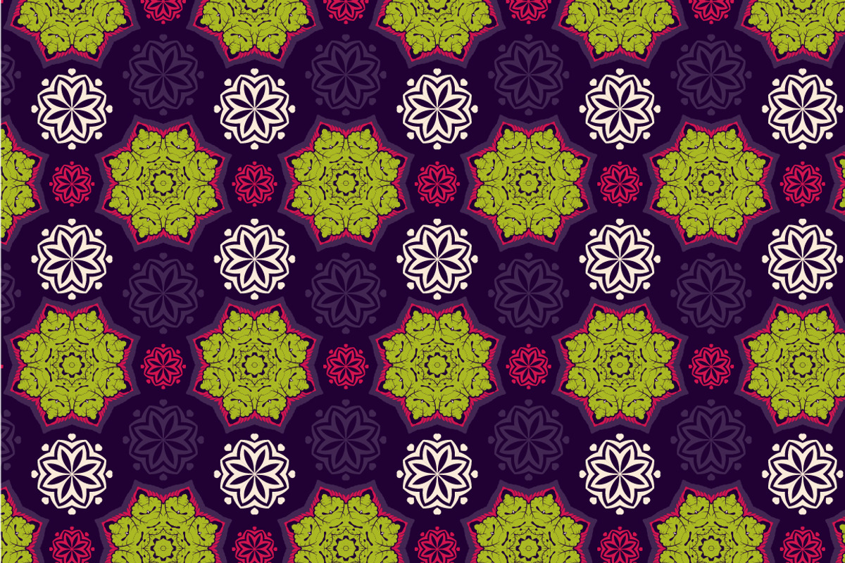 3 Indonesian Floral Patterns, a Pattern Graphic by Sunny_Lion (Photo 3 of 3)