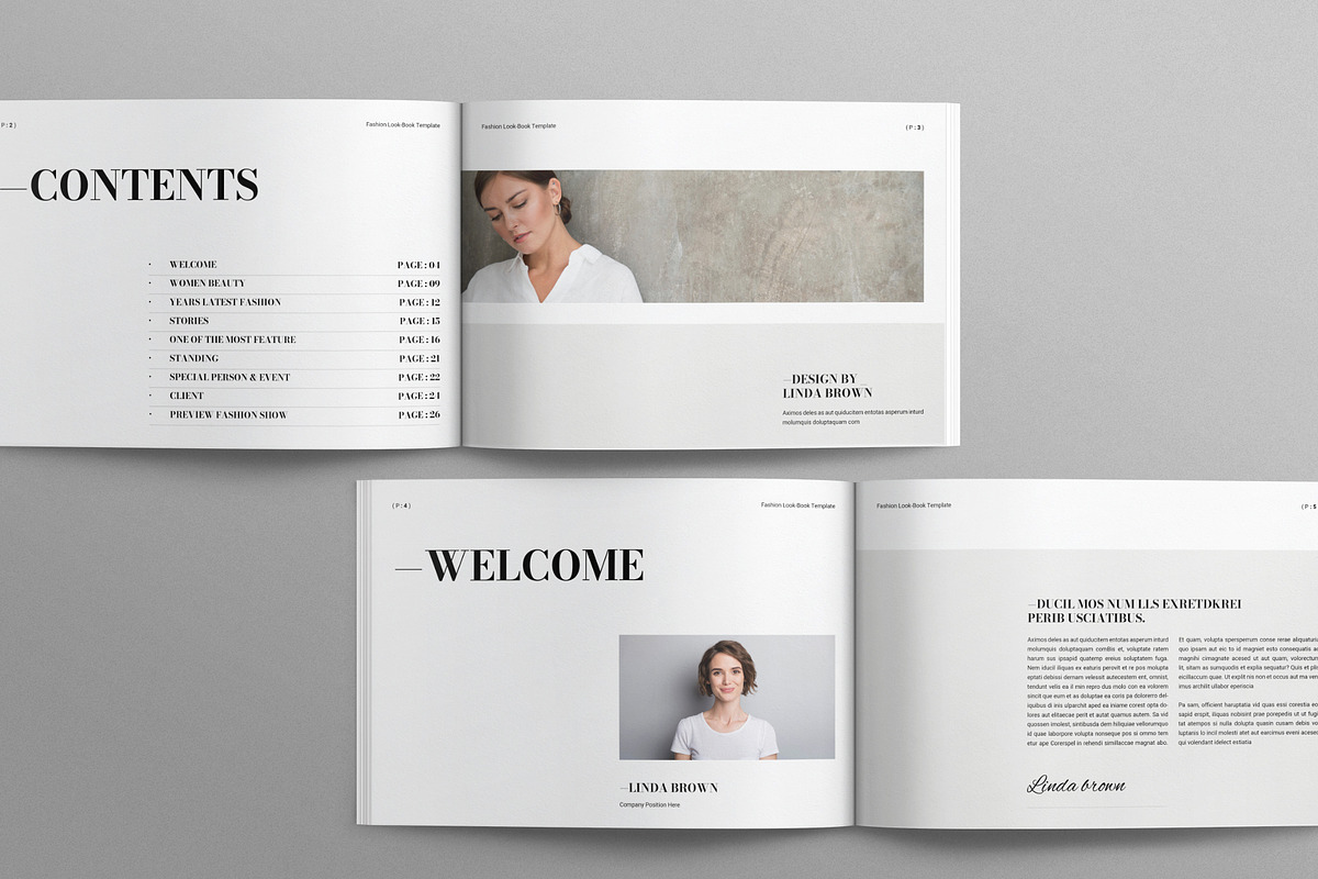 Fashion Lookbook Template Landscape, a Magazine Template by Work-Envance (Photo 3 of 12)