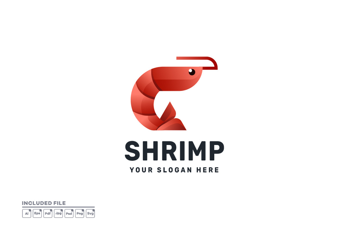 Shrimp Gradient Vector Logo, a Branding & Logo Template by yuanesei