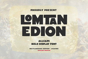 Lomtan Edion Bold Sans Serif Display, a Sans Serif Font by Maulana Creative