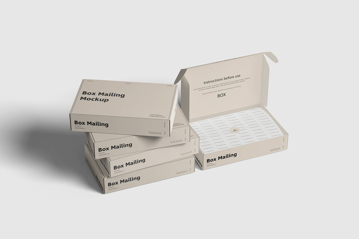 Mailing Box Mockup, a Packaging Mockup by scribrostudio (Photo 13 of 13)