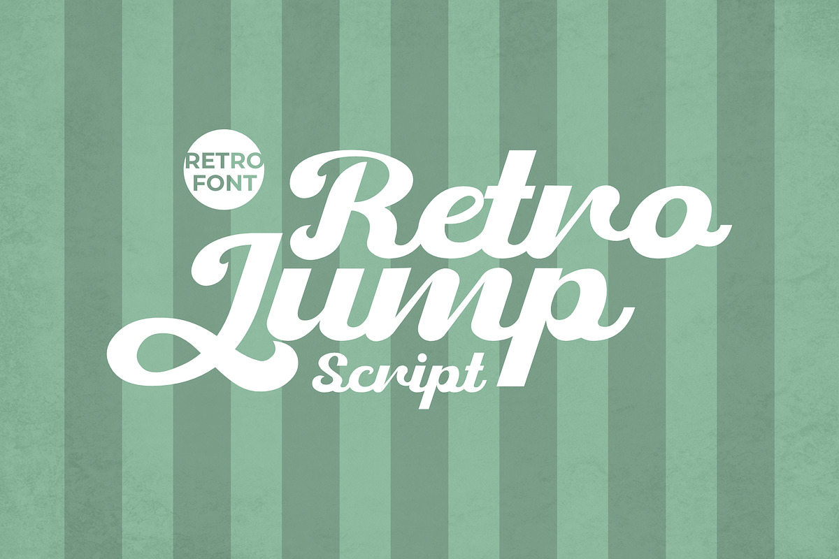 Retro Jump, a Script Font by windestrian (Photo 1 of 8)