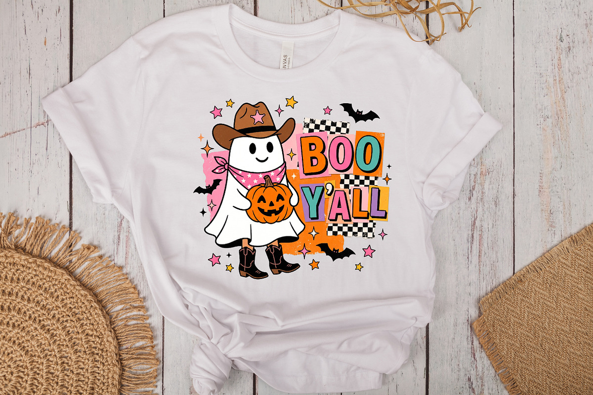 Boo Yall Halloween Sublimation PNG, a Seasonal Illustration by CraftArtStudio (Photo 2 of 4)