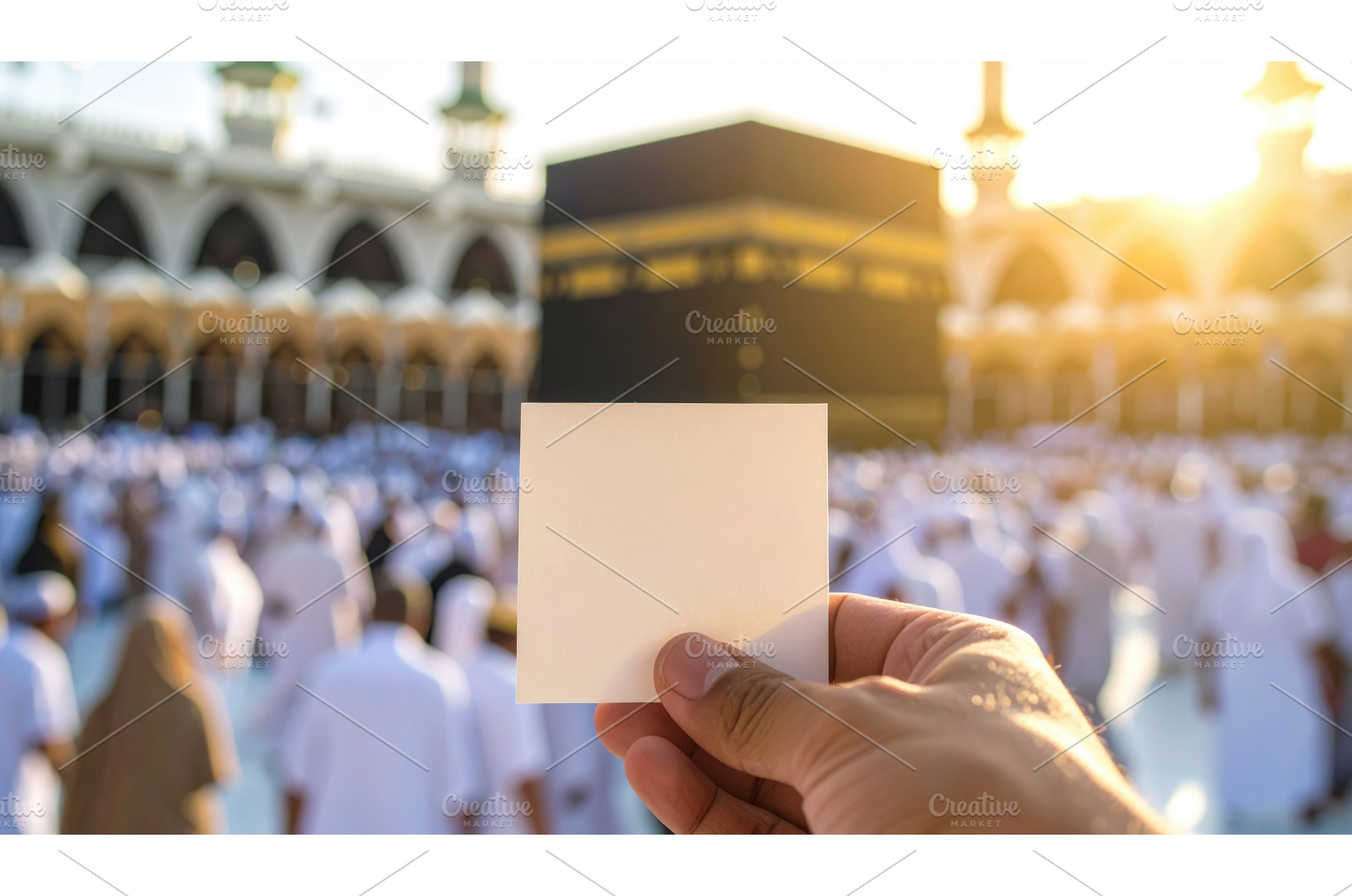 Pilgrim at Kaaba in Mecca holding, a Background Photo by Igor Tichonow