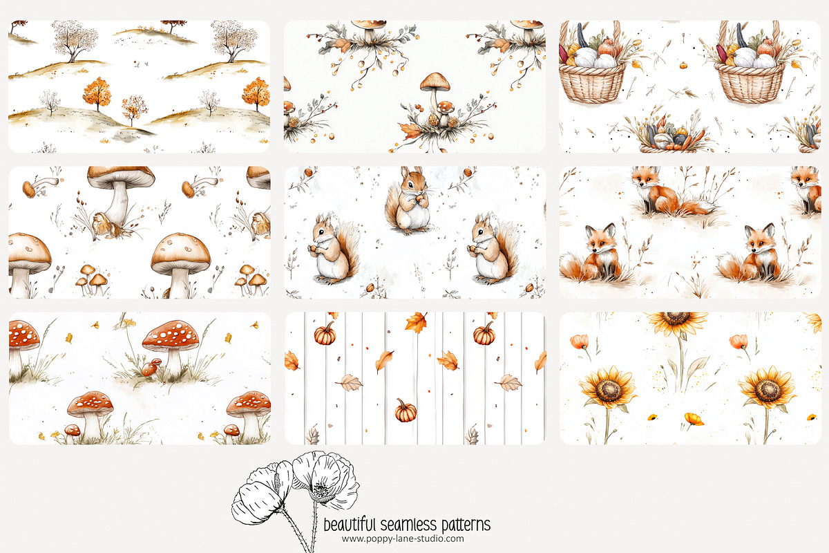 70 minimalist Halloween pattern, a Pattern Graphic by Poppy Lane Studio (Photo 2 of 10)