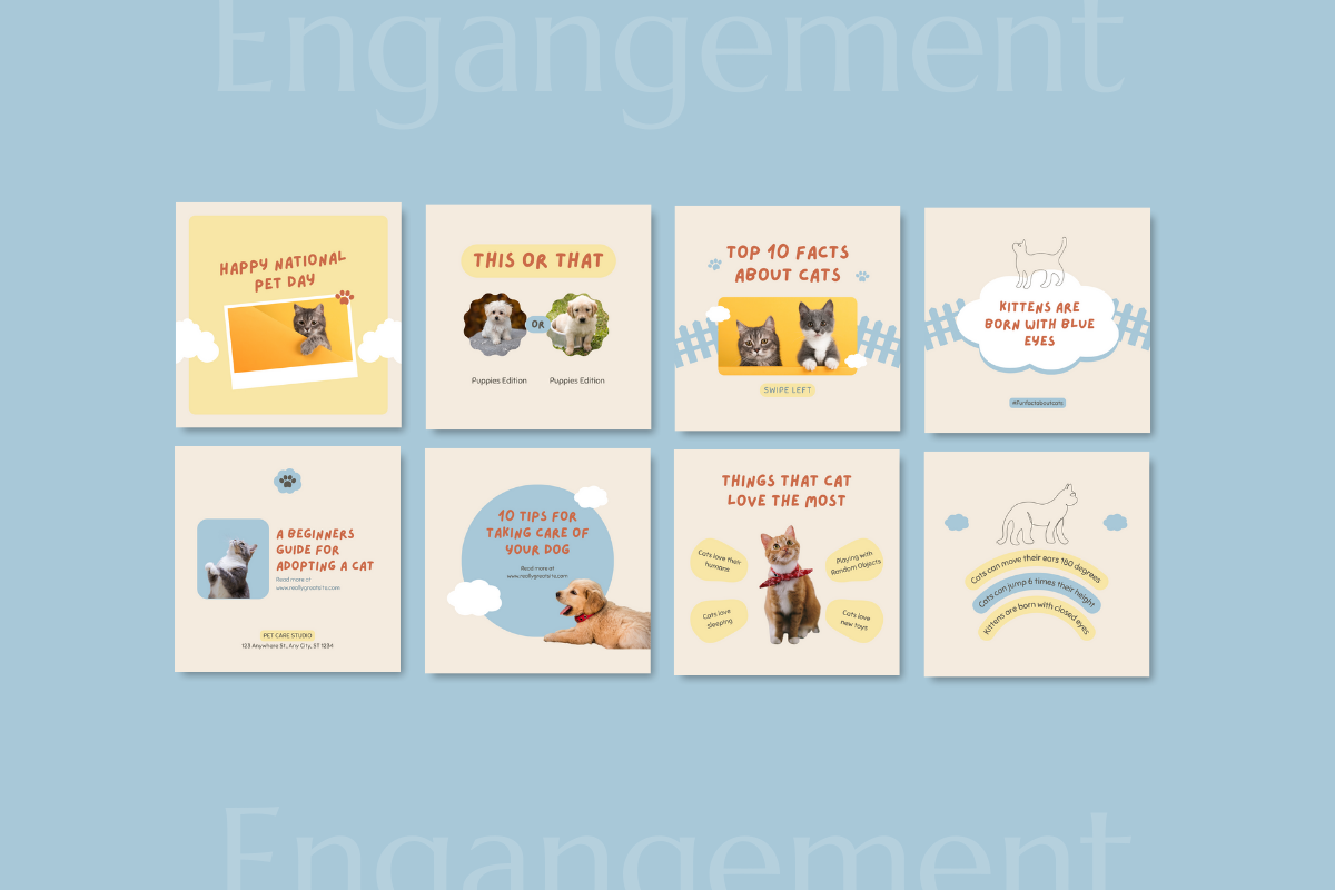 Pet Social Media Canva Template, a Social Media Template by Kawalan Studio (Photo 6 of 10)
