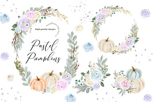 Pastel Arrangements Pumpkin Clipart